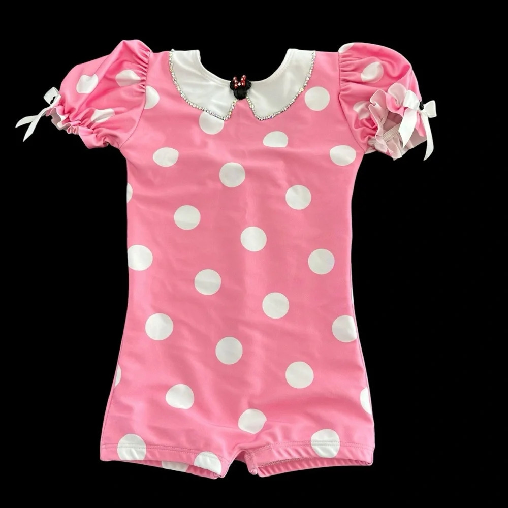 Dance Inked Childs Medium Pink Minnie Mouse In The House Biketard Costume‎ Dance